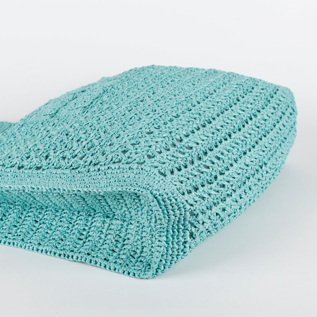 Crochet Tote Bag, Giada Teal