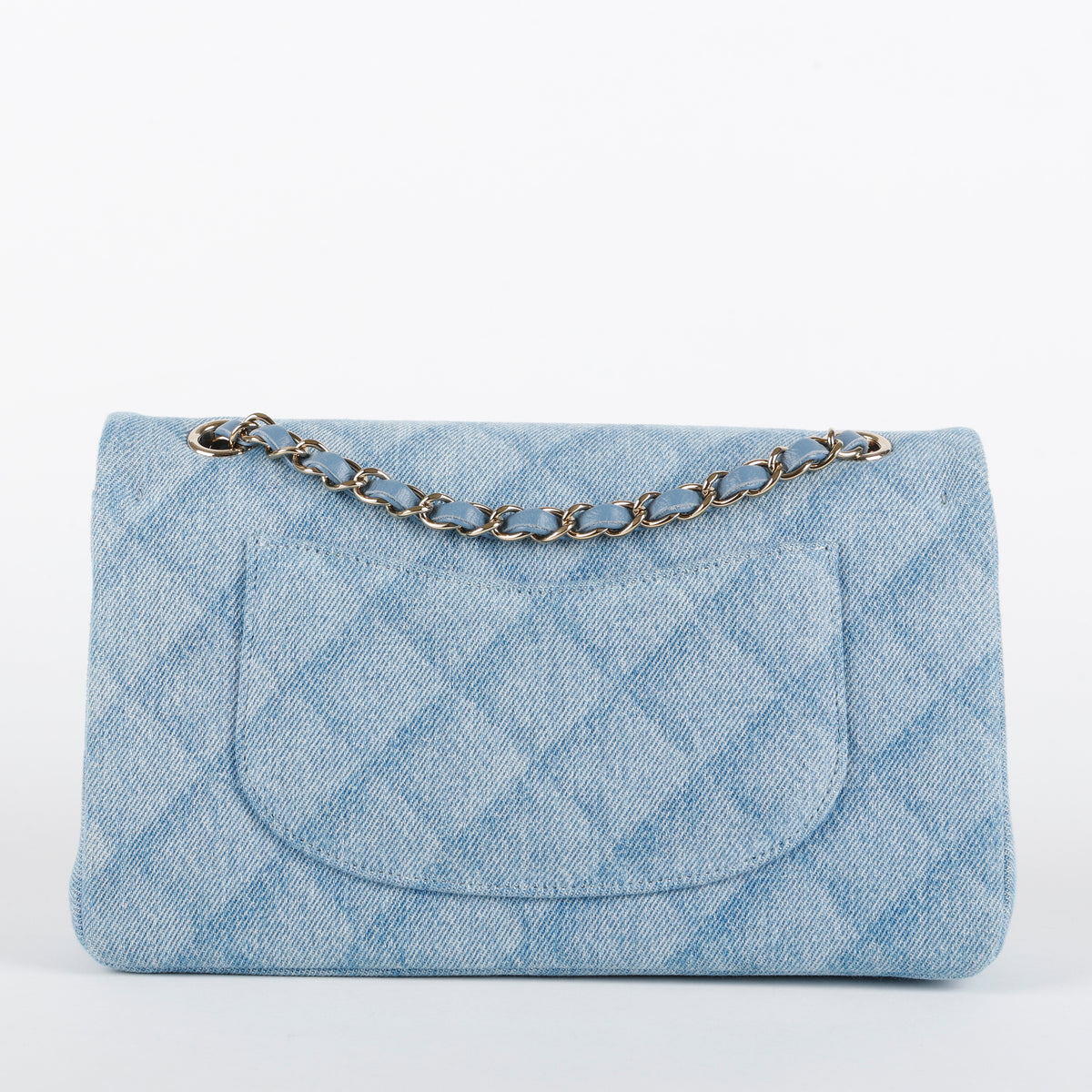 Medium Double Flap, Light Denim