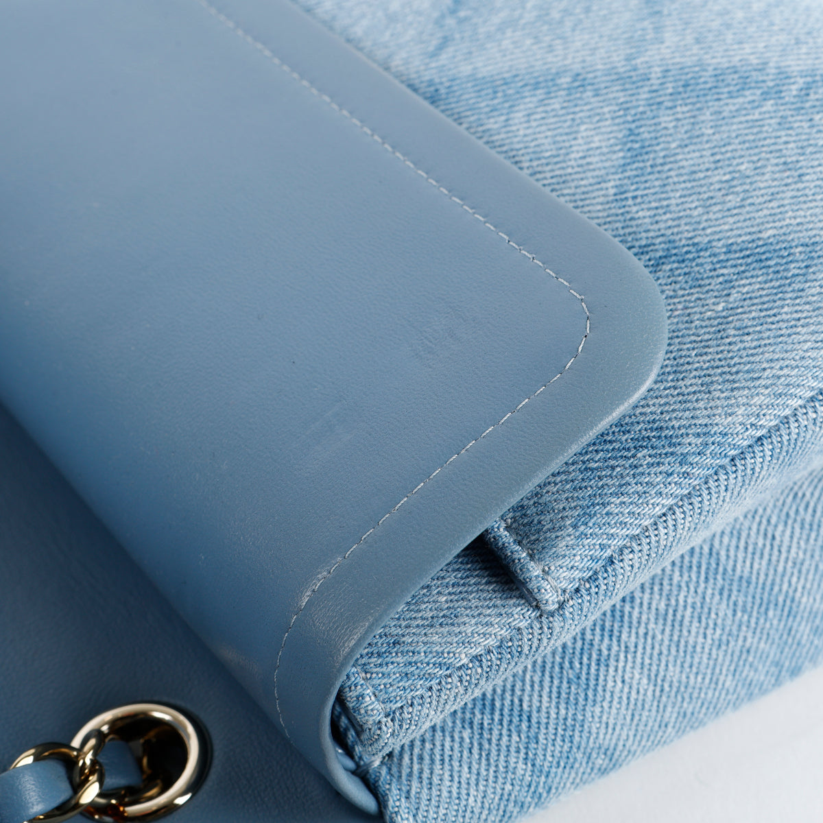 Medium Double Flap, Light Denim