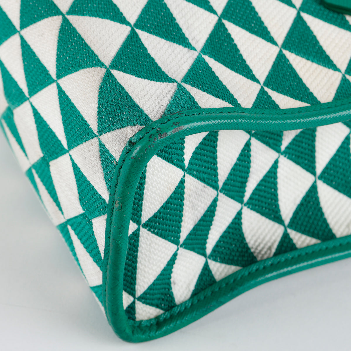 Medium Symbole Shopper, Green/Cream