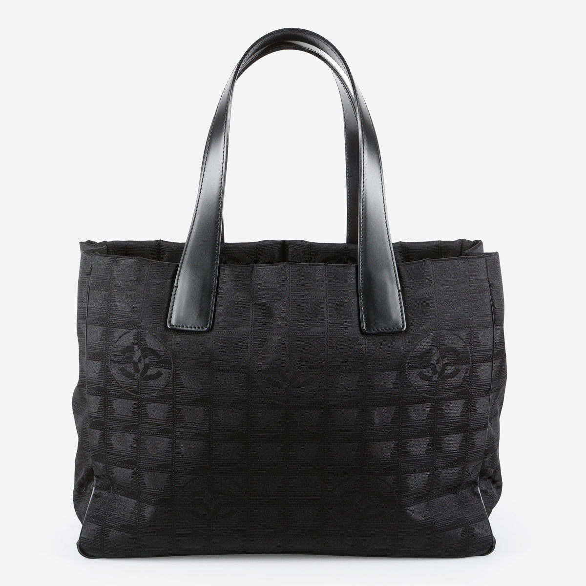 Medium Travel Line Tote, Black Nylon