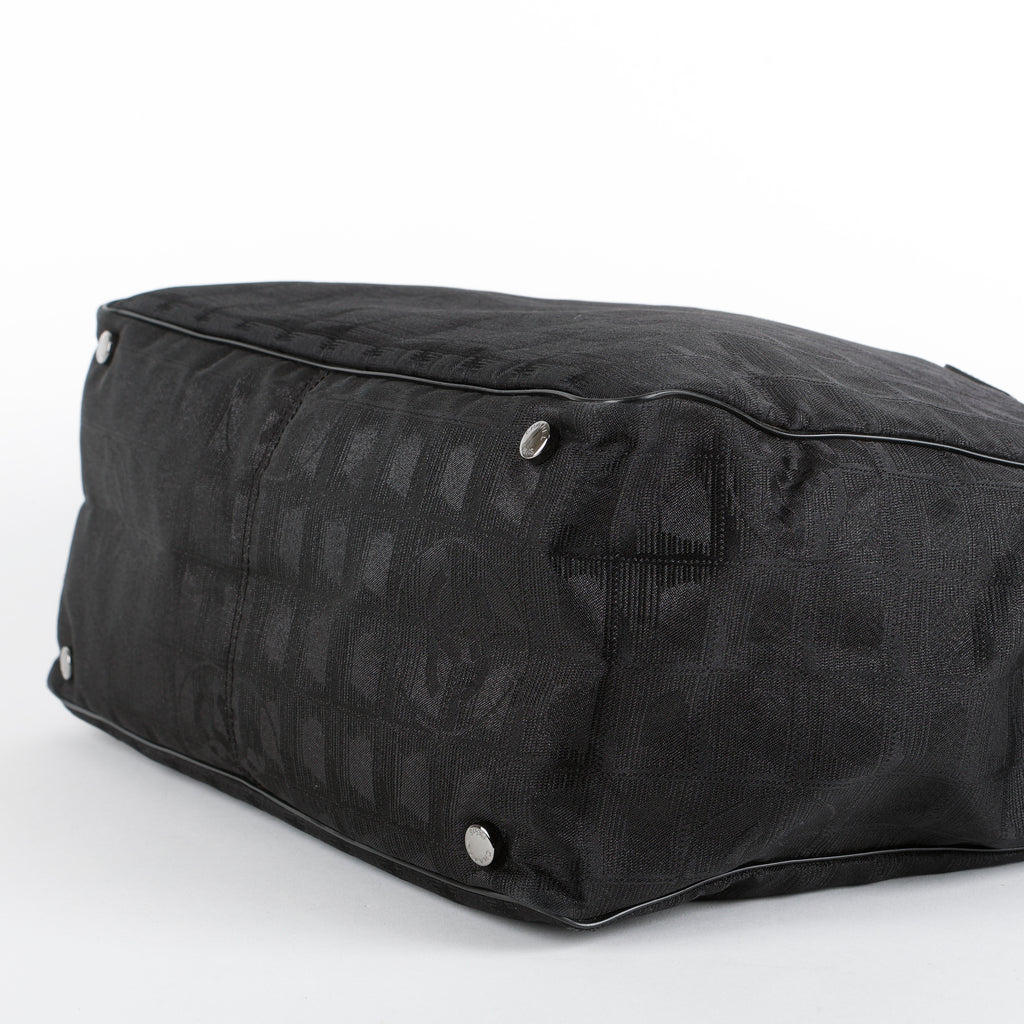 Medium Travel Line Tote, Black Nylon