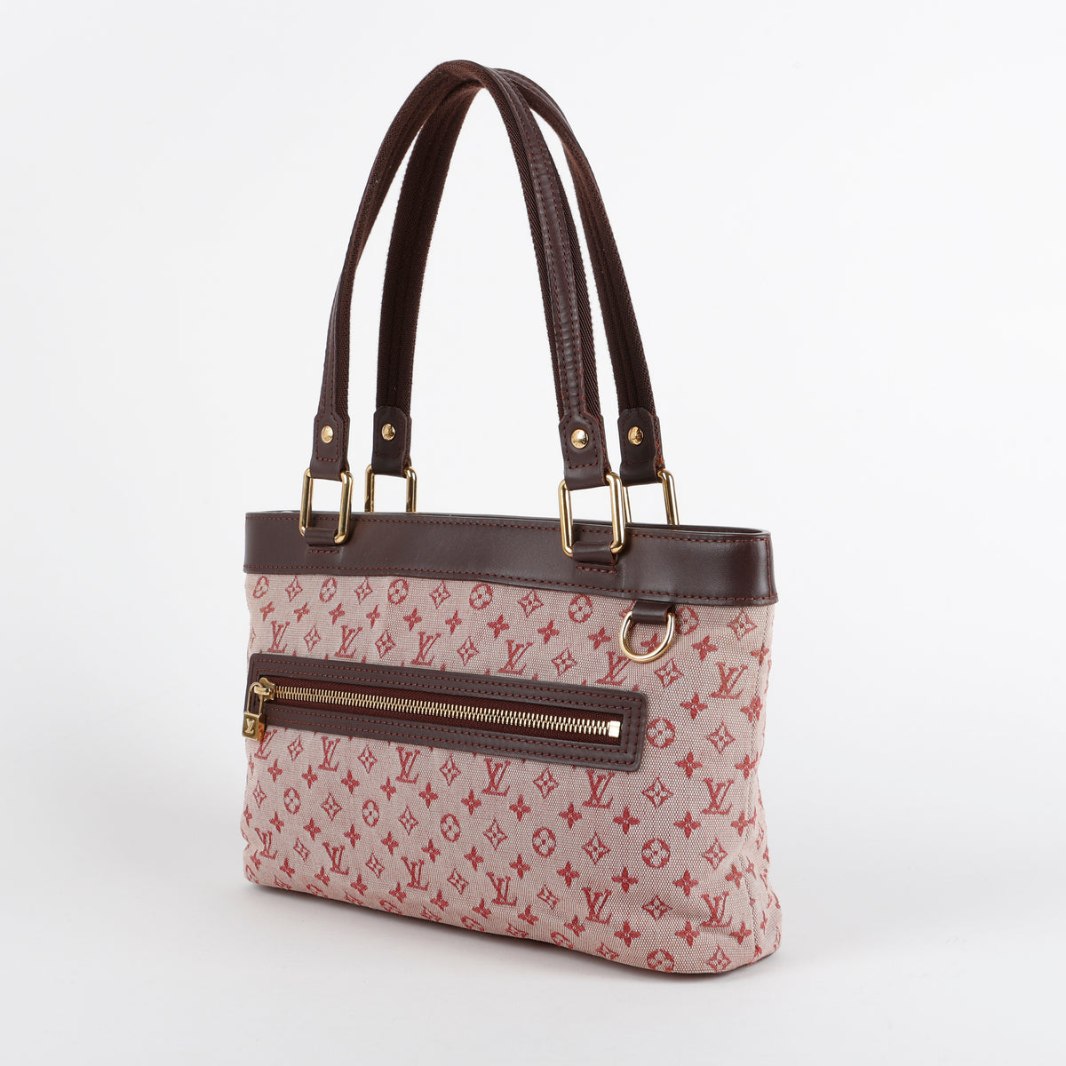 Mini Lin Lucille Tote, Cherry-Pink Canvas