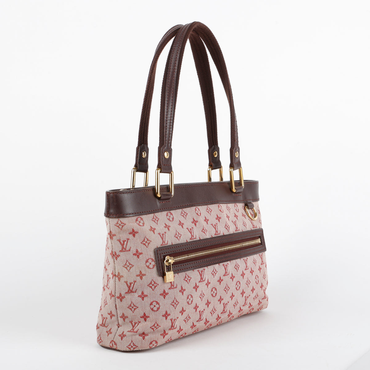 Mini Lin Lucille Tote, Cherry-Pink Canvas