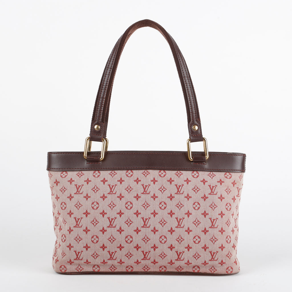 Mini Lin Lucille Tote, Cherry-Pink Canvas