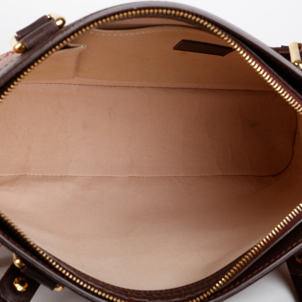 Mini Lin Lucille Tote, Cherry-Pink Canvas