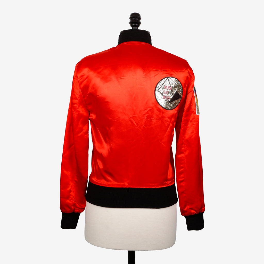 "Oh Dear" Bomber Jacket, Red/Glitter