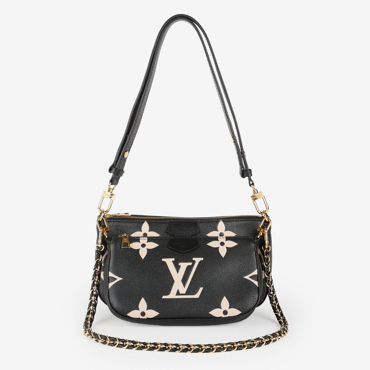 Multi Pochette Accessories, Black Cream Bicolor Empreinte