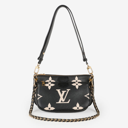 Multi Pochette Accessories, Black Cream Bicolor Empreinte