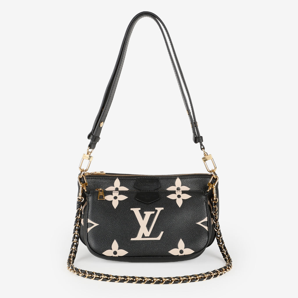 Multi Pochette Accessories, Black Cream Bicolor Empreinte