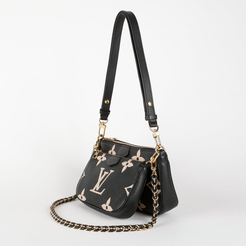 Multi Pochette Accessories, Black Cream Bicolor Empreinte