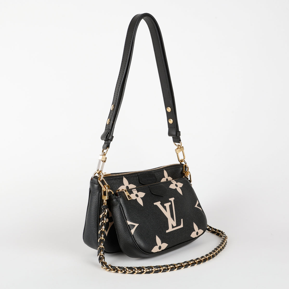 Multi Pochette Accessories, Black Cream Bicolor Empreinte