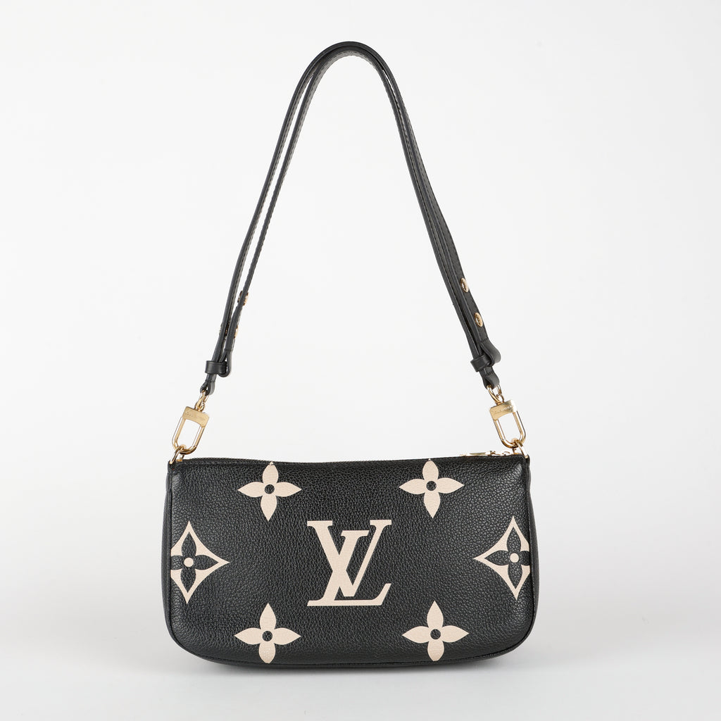 Multi Pochette Accessories, Black Cream Bicolor Empreinte