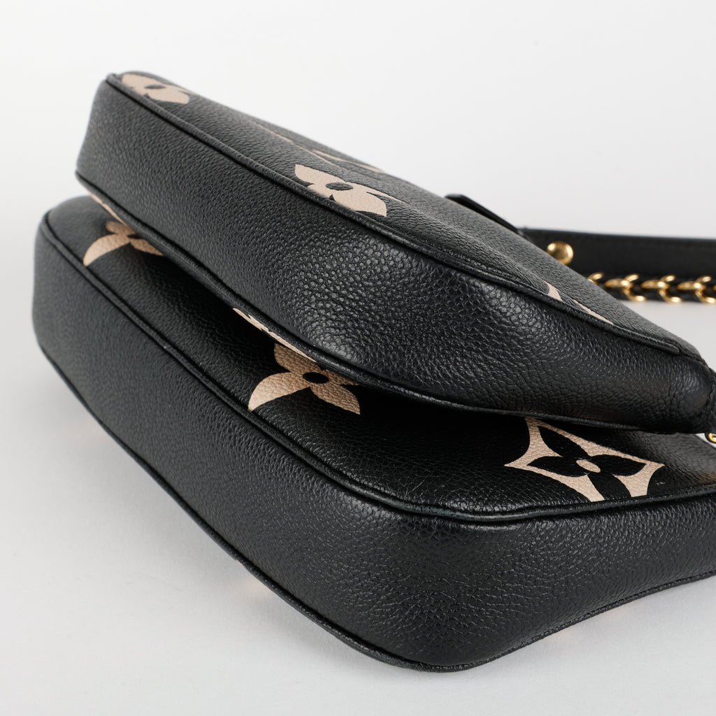 Multi Pochette Accessories, Black Cream Bicolor Empreinte