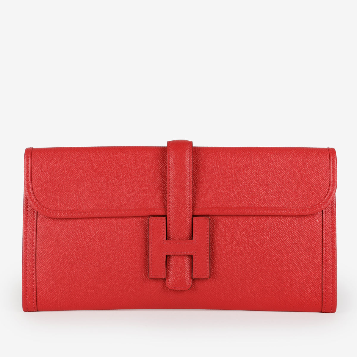 Jige Elan 29 Clutch, Rose Texas Epsom