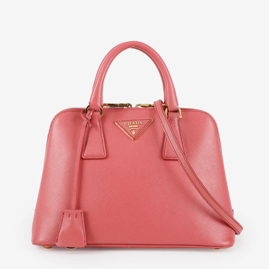 Small Saffiano Promenade Bag, Pink