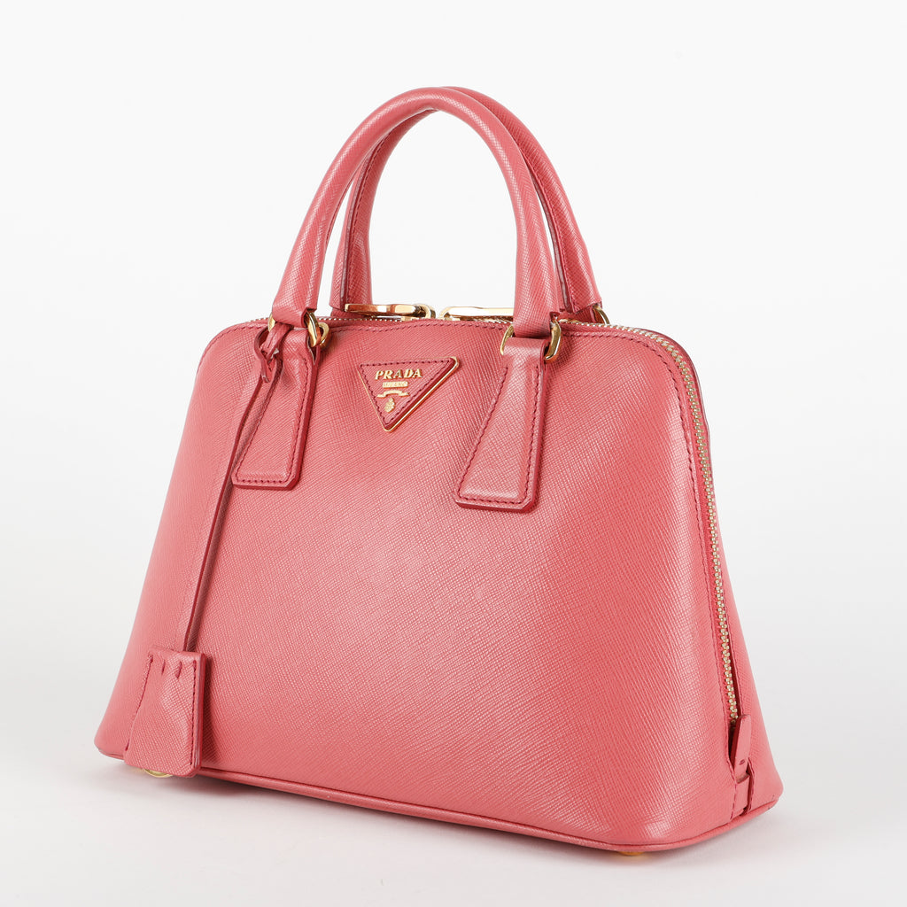 Small Saffiano Promenade Bag, Pink
