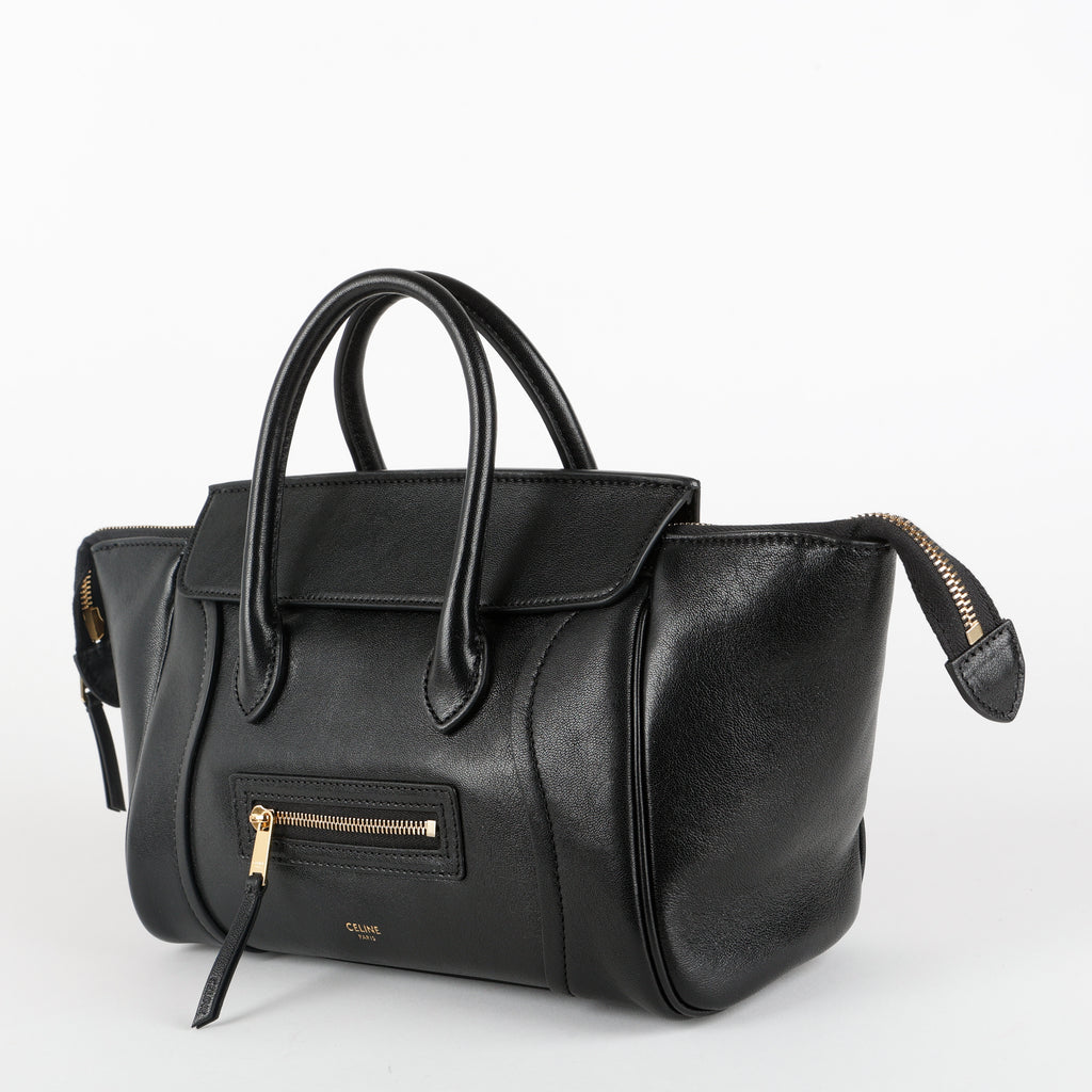 Little New Luggage, Black Supple Lambskin