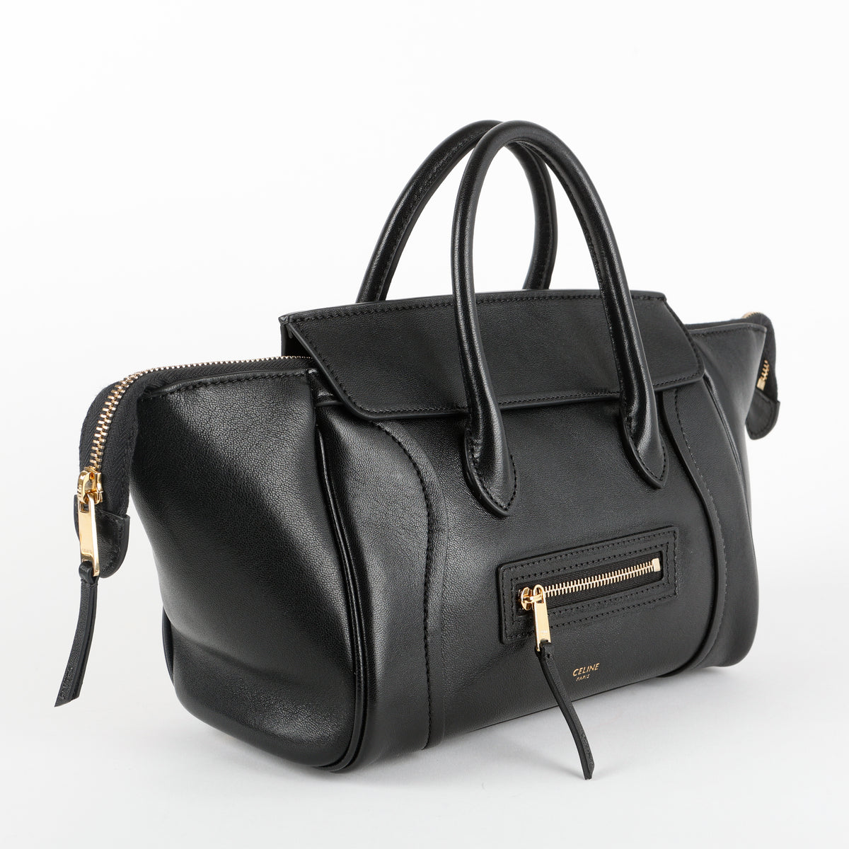 Little New Luggage, Black Supple Lambskin