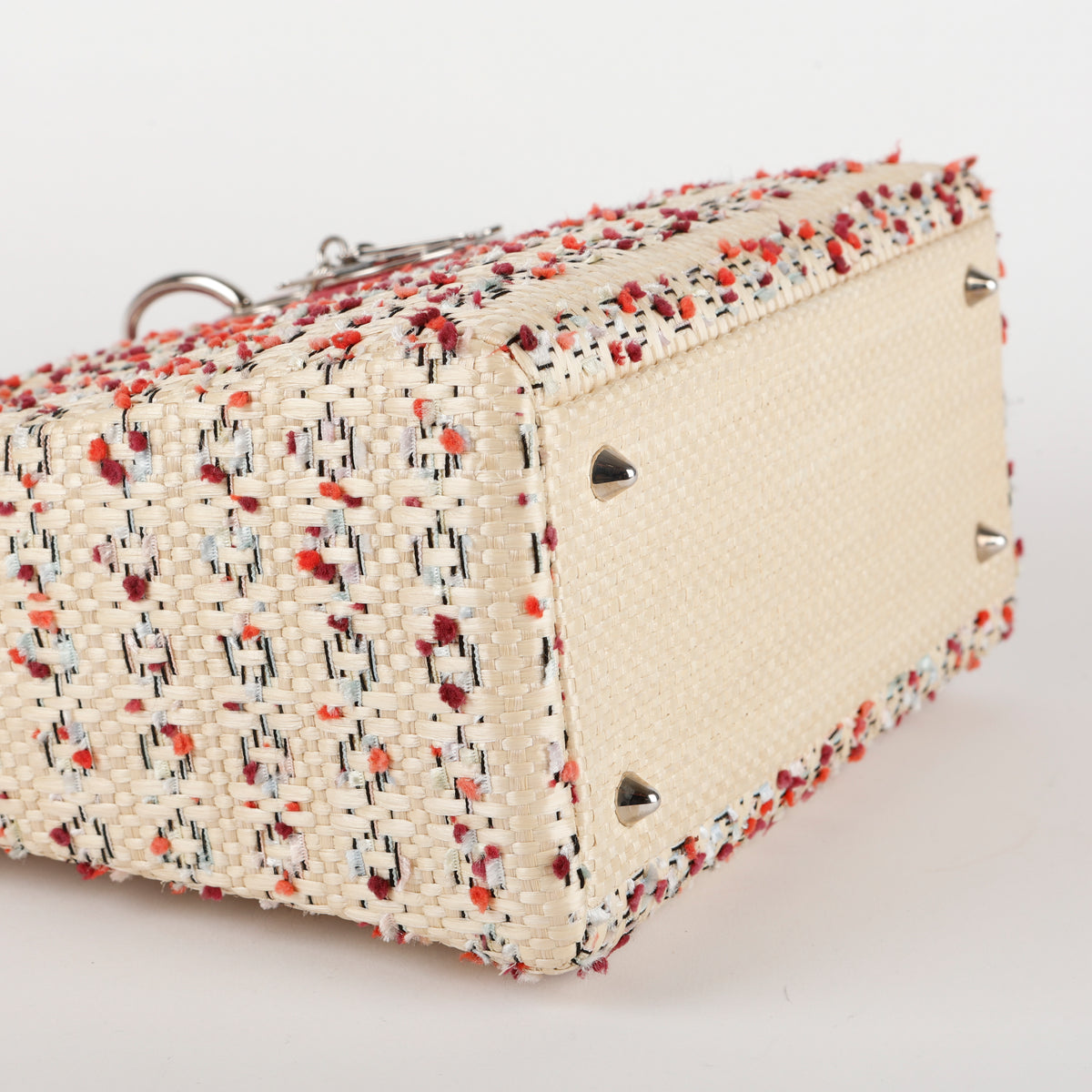 Lady Dior Leather x Straw Beige & Pink