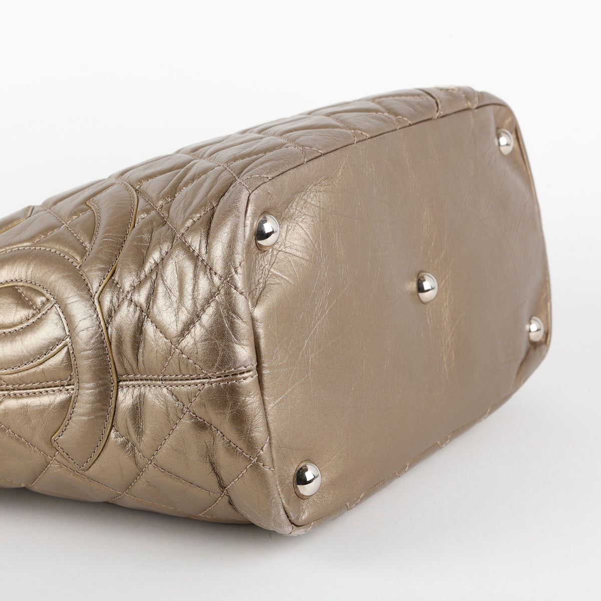 Cotton Club Tote, Metallic Gold Aged Caviar