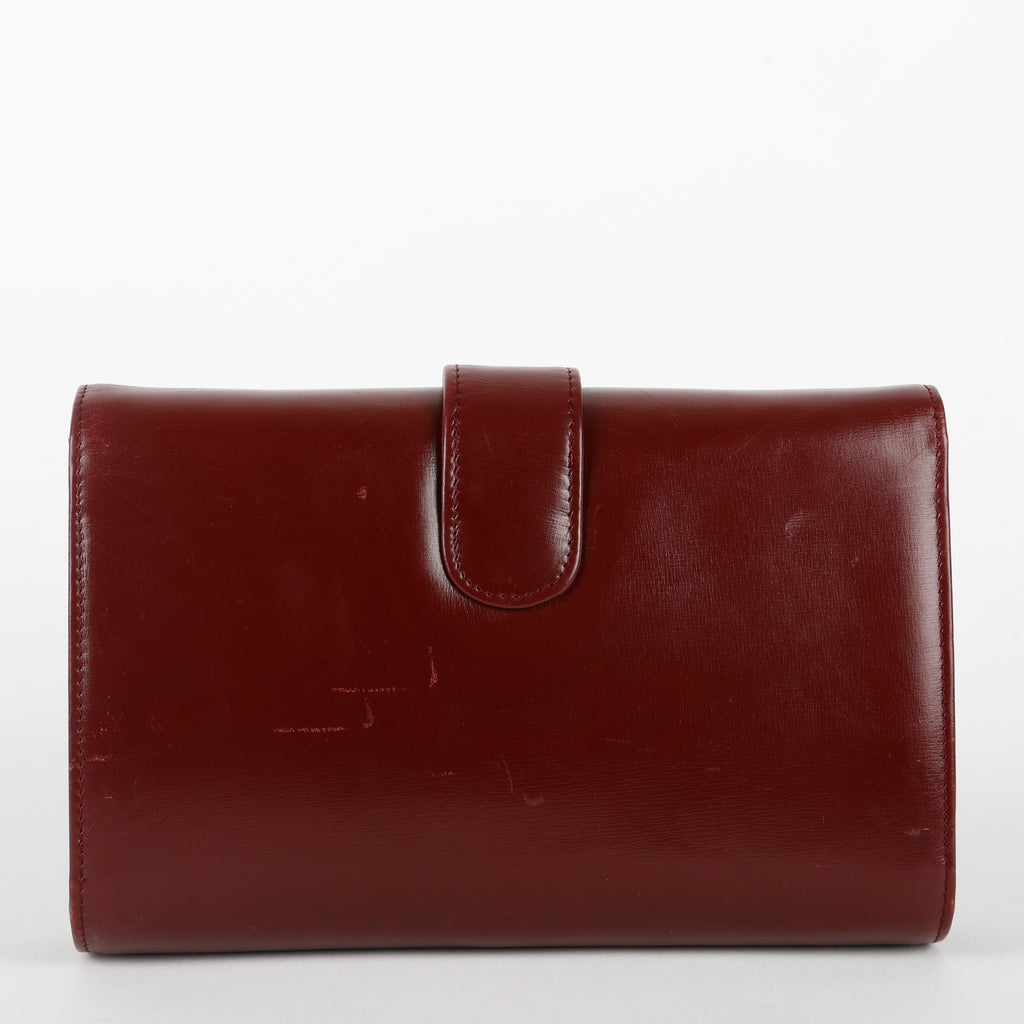Vintage Interlocking GG Wallet on Chain, Burgundy