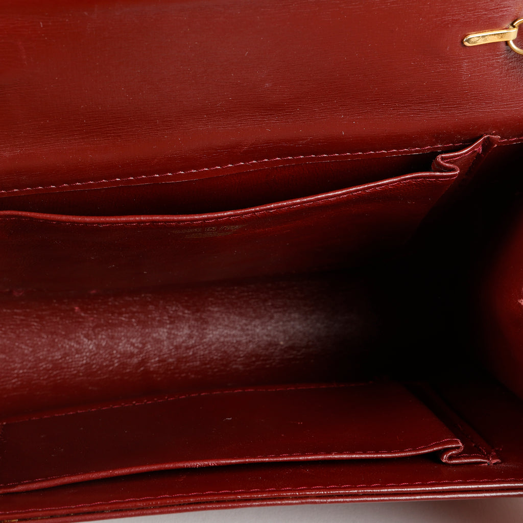 Vintage Interlocking GG Wallet on Chain, Burgundy