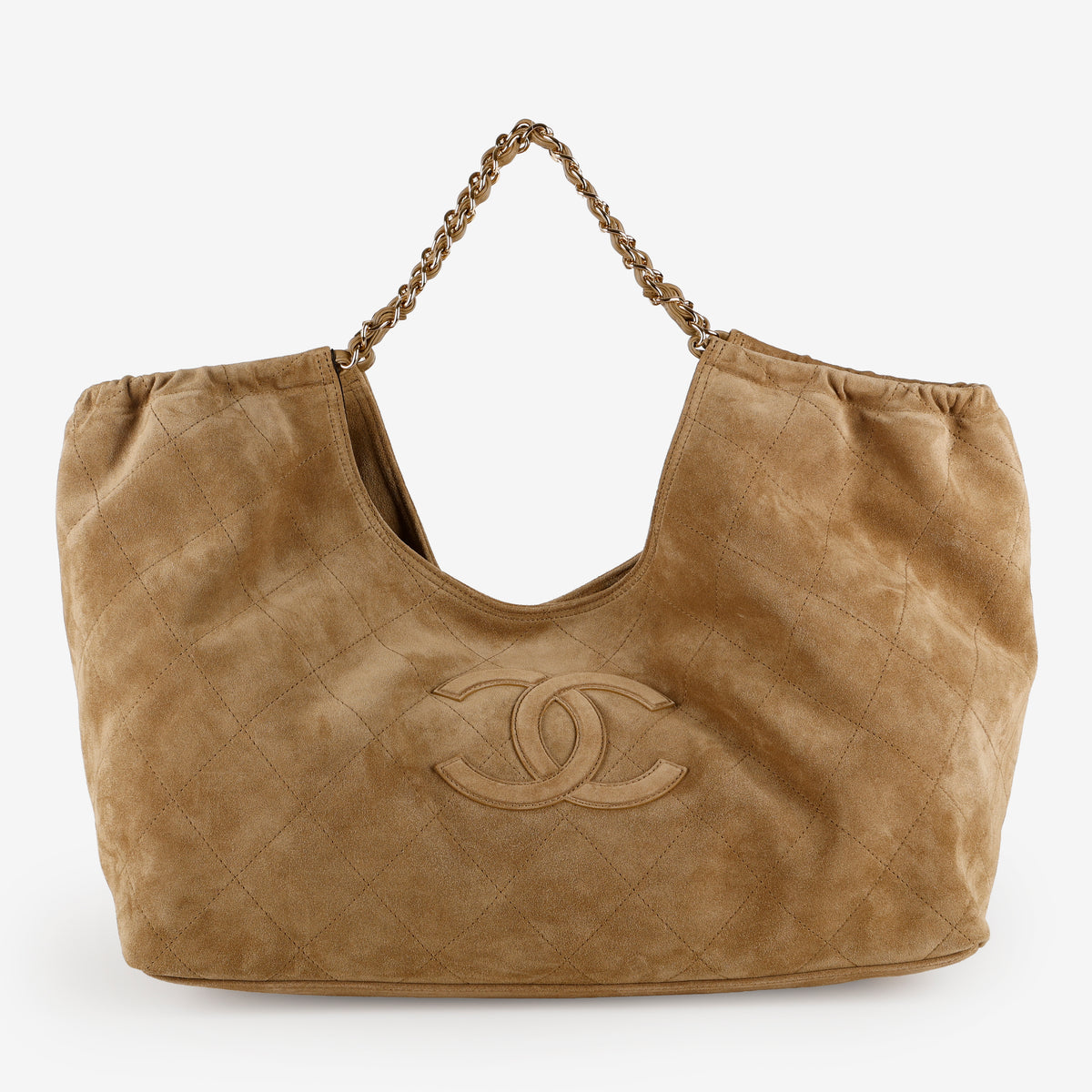 Suede Quilted Neo Cabas Shopping Tote