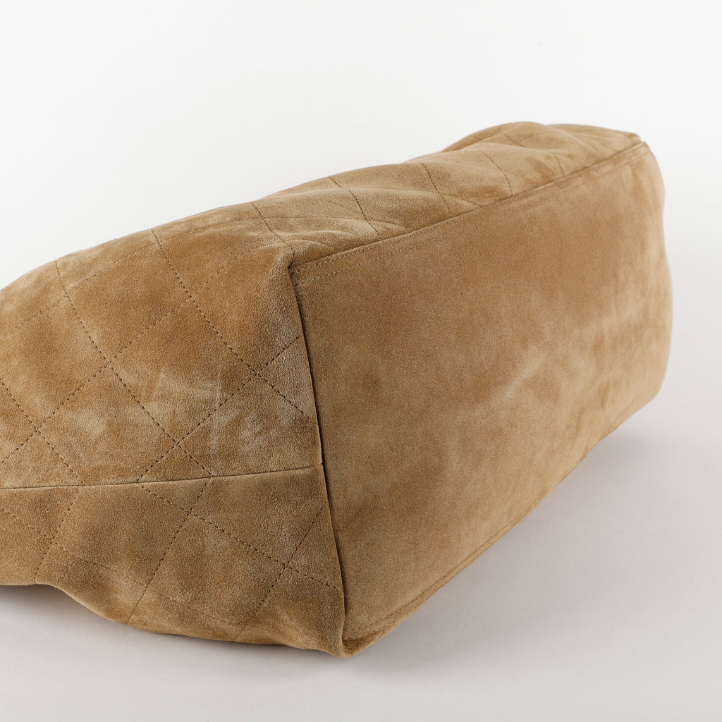 Suede Quilted Neo Cabas Shopping Tote