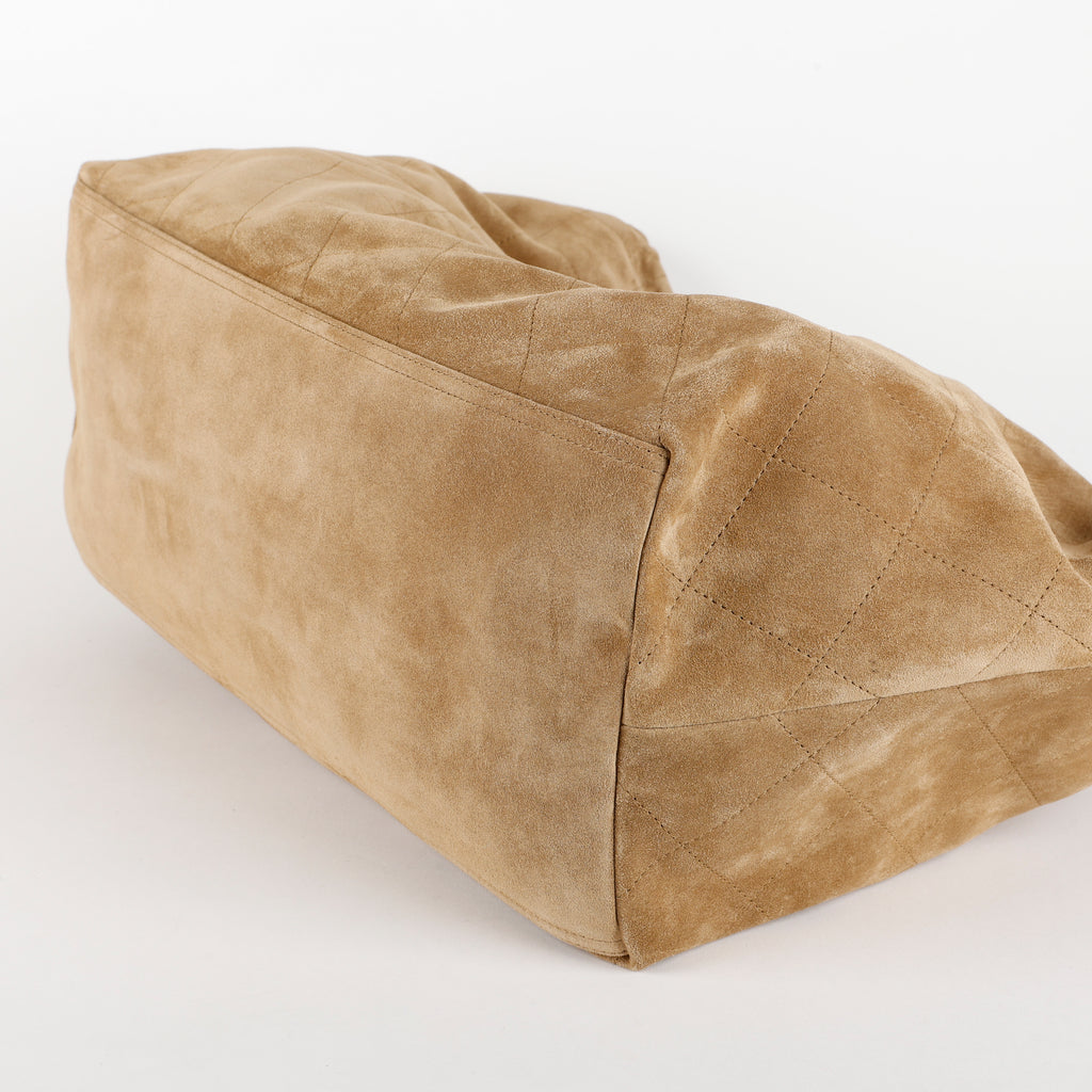 Suede Quilted Neo Cabas Shopping Tote