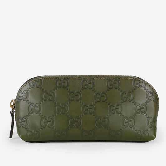 Guccissima Cosmetic Pouch, Green