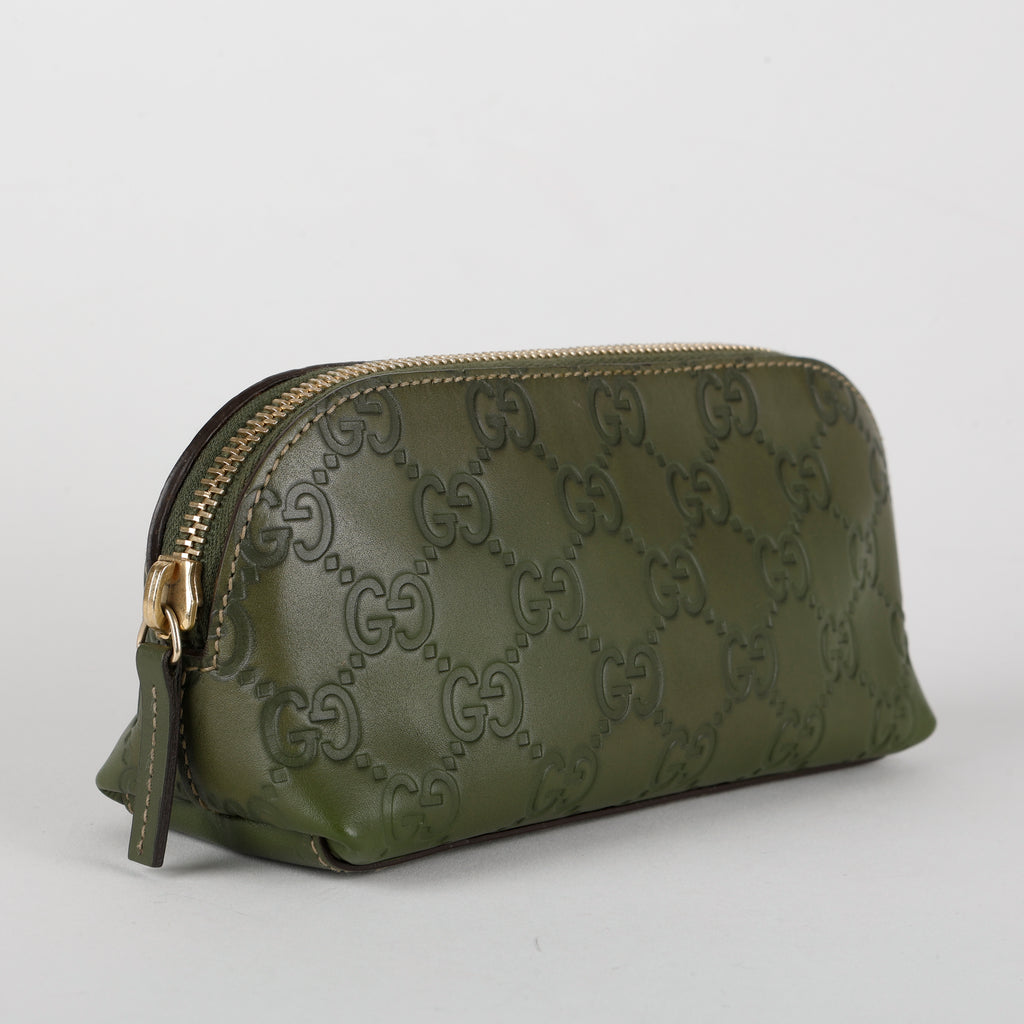 Guccissima Cosmetic Pouch, Green