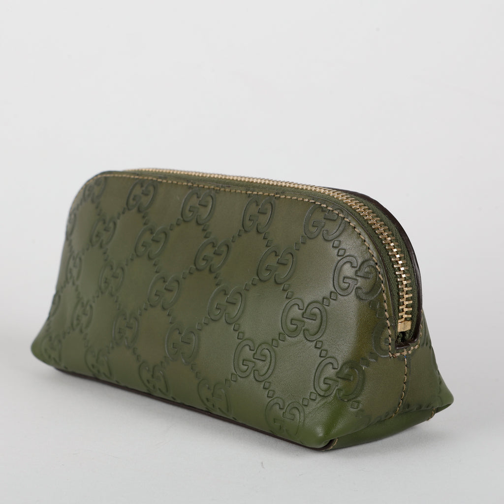 Guccissima Cosmetic Pouch, Green