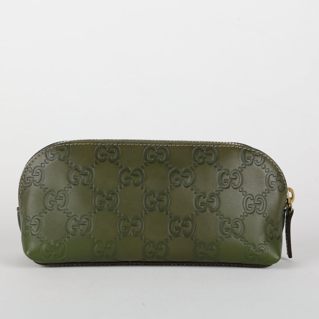 Guccissima Cosmetic Pouch, Green