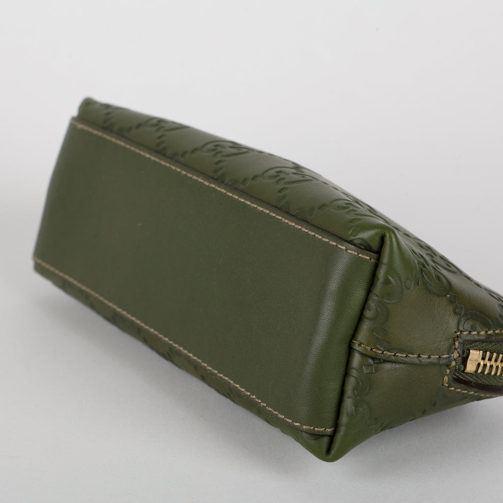 Guccissima Cosmetic Pouch, Green