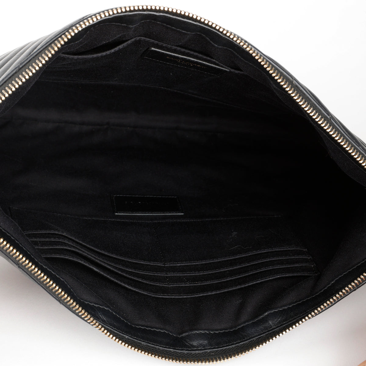 Cassandre Matelasse Pouch, Black Chevron (missing wristlet)