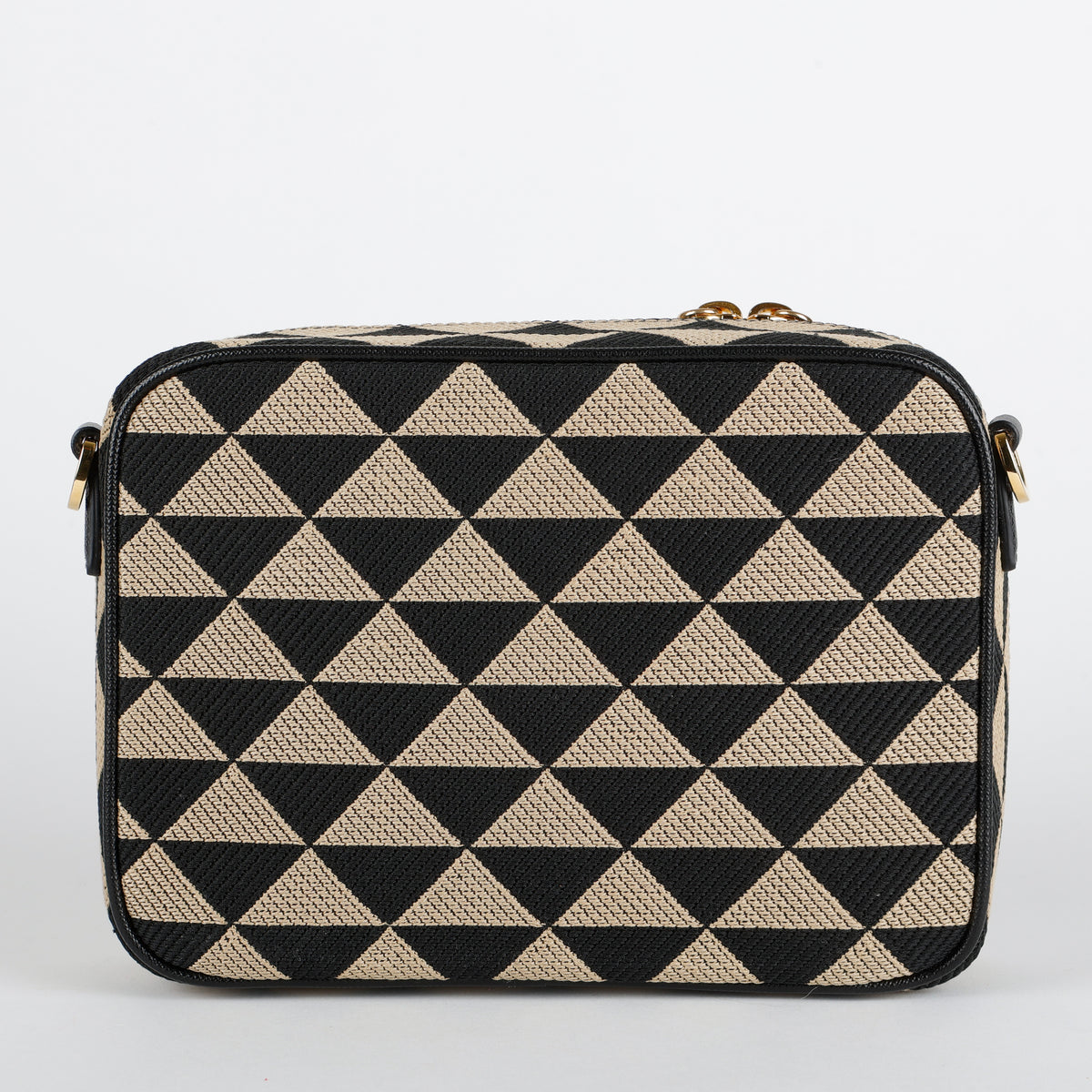 Symbole Zip Around Shoulder Bag, Black/Gold