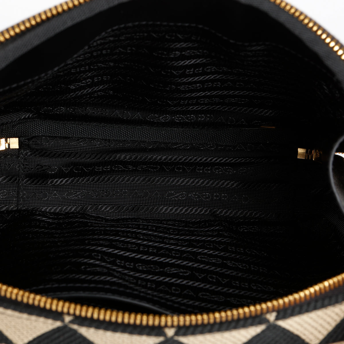 Symbole Zip Around Shoulder Bag, Black/Gold