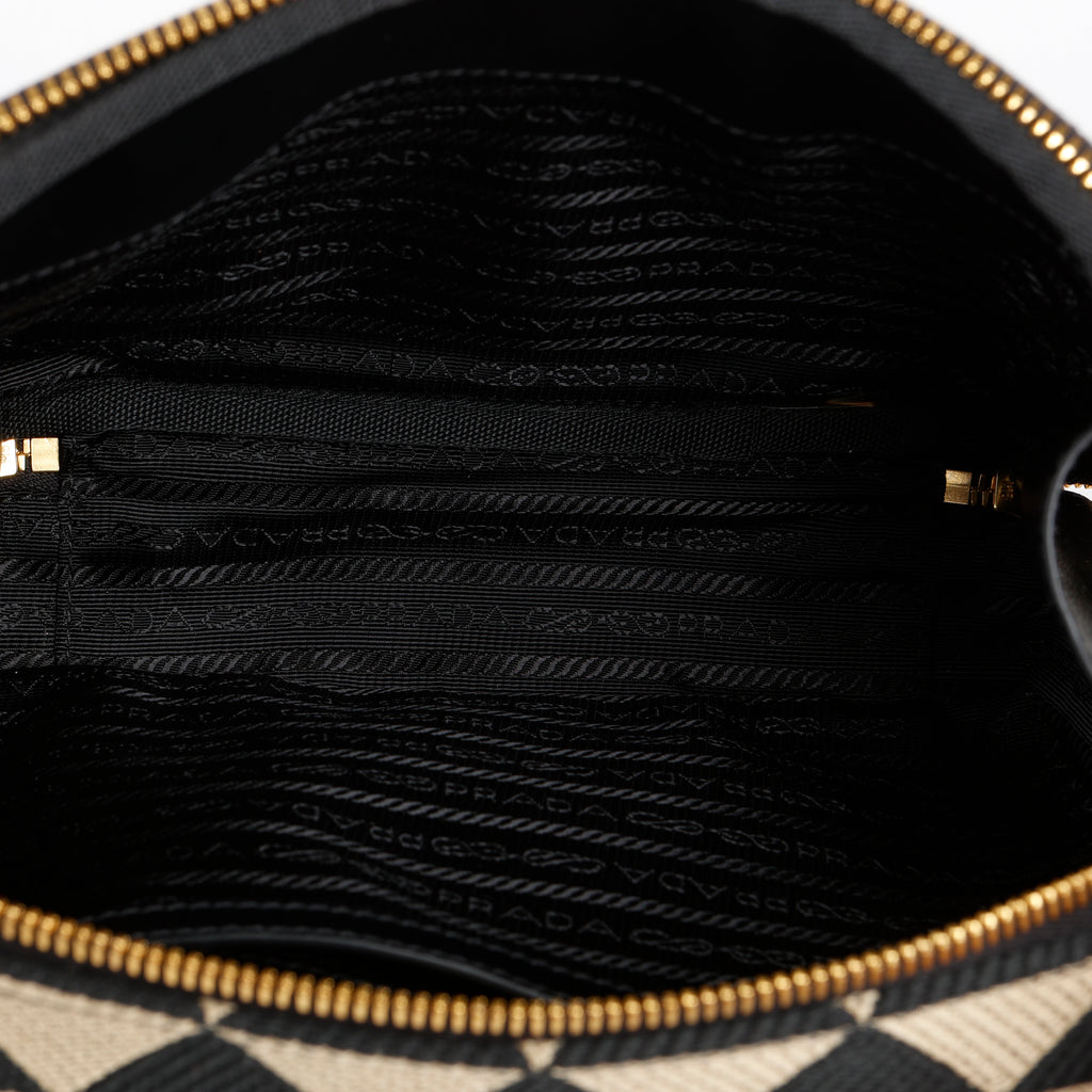 Symbole Zip Around Shoulder Bag, Black/Gold