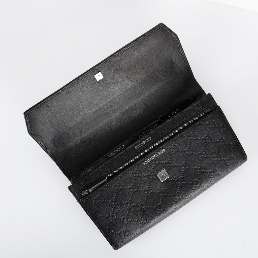 Travel Clutch Organizer, Black Guccissima