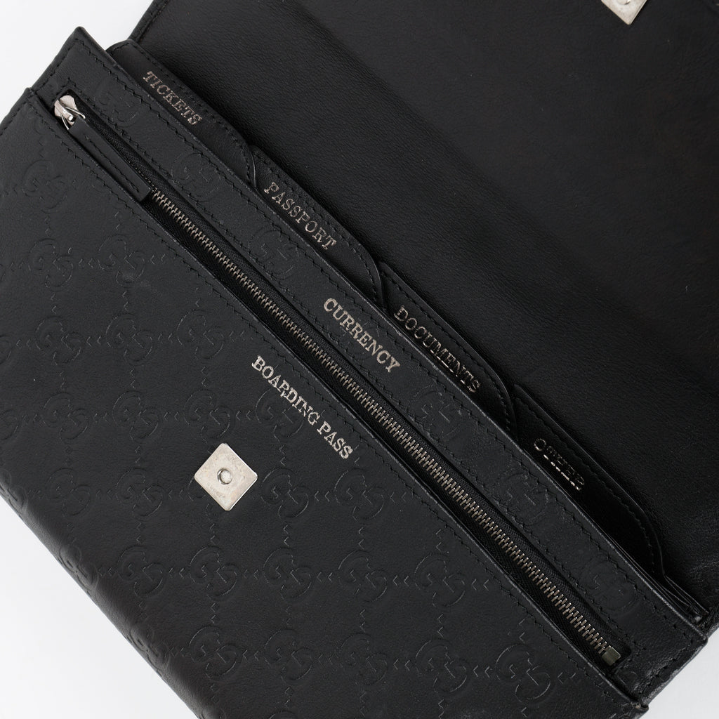 Travel Clutch Organizer, Black Guccissima