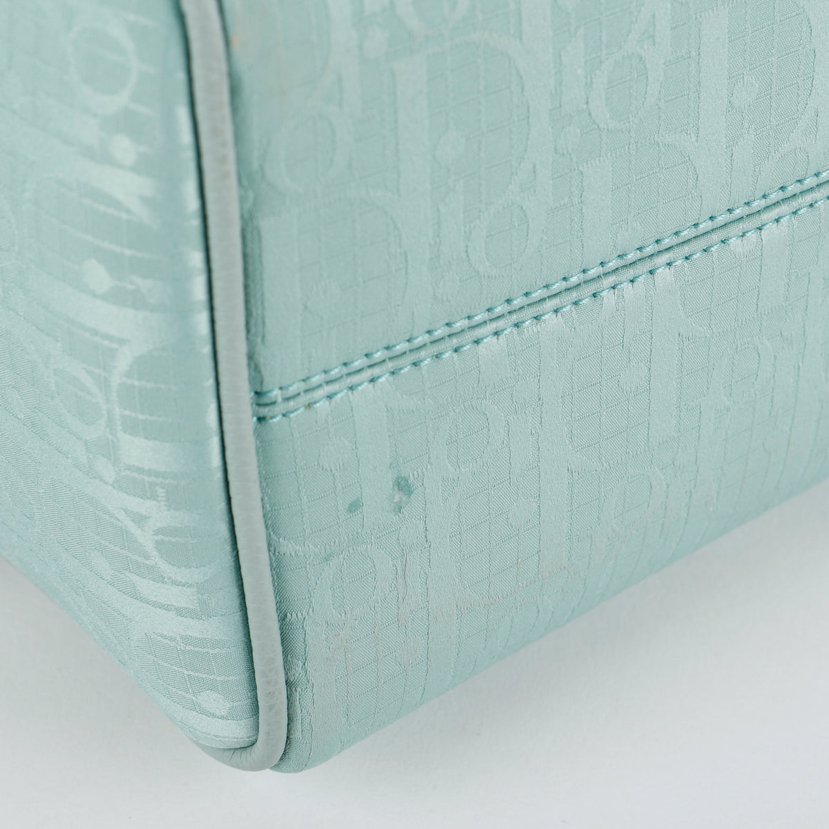 Double Zip Nylon Toiletry Pouch, Mint Green
