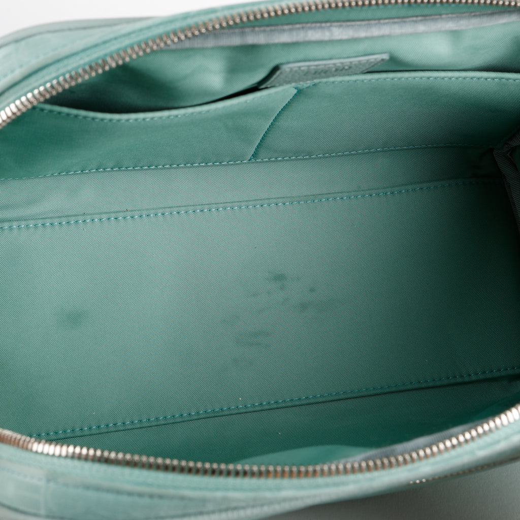 Double Zip Nylon Toiletry Pouch, Mint Green