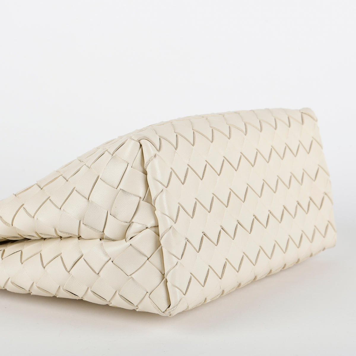 Small Intrecciato Andiamo Top Handle, Cream