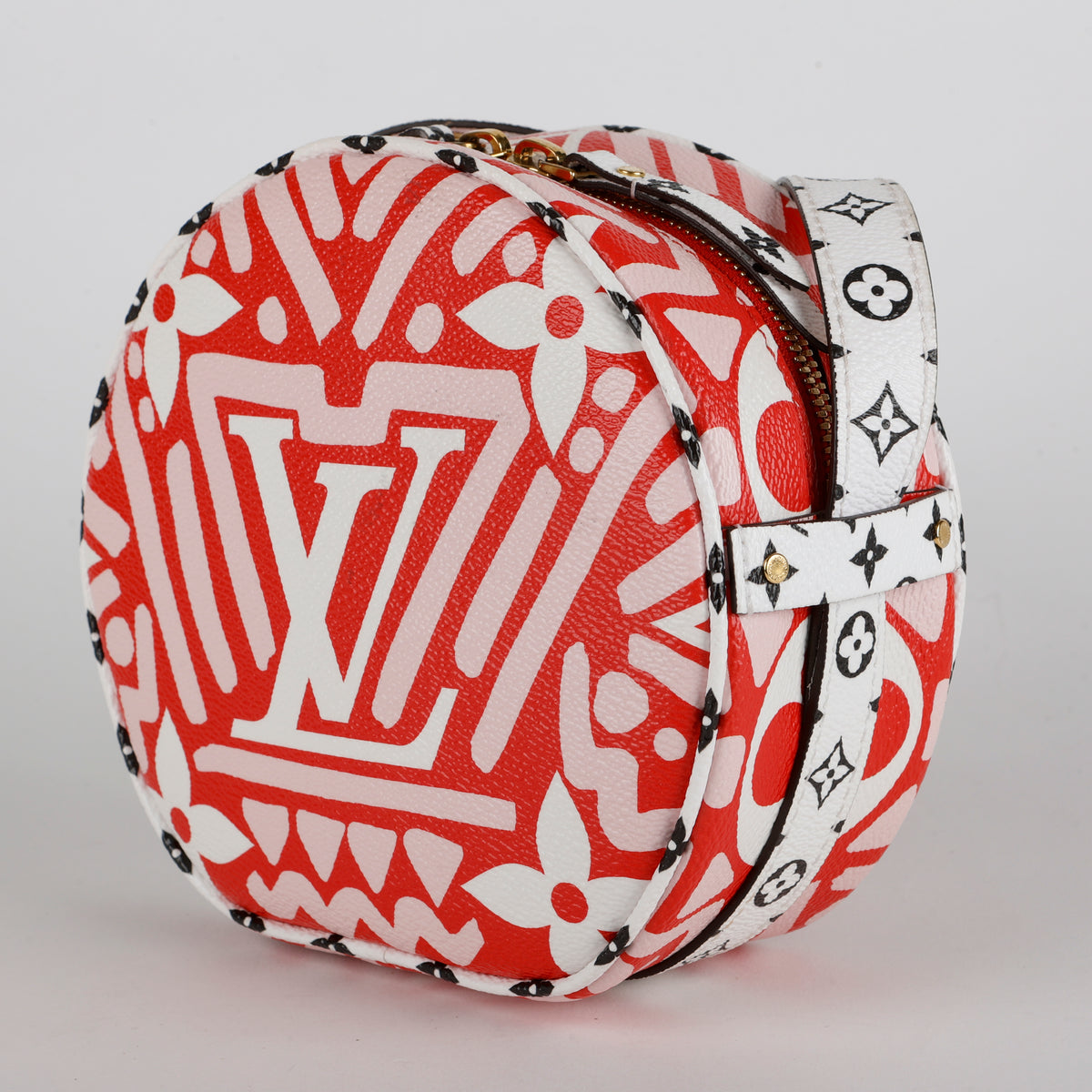 Boite Chapeau Souple PM, Crafty Monogram Red & Pink