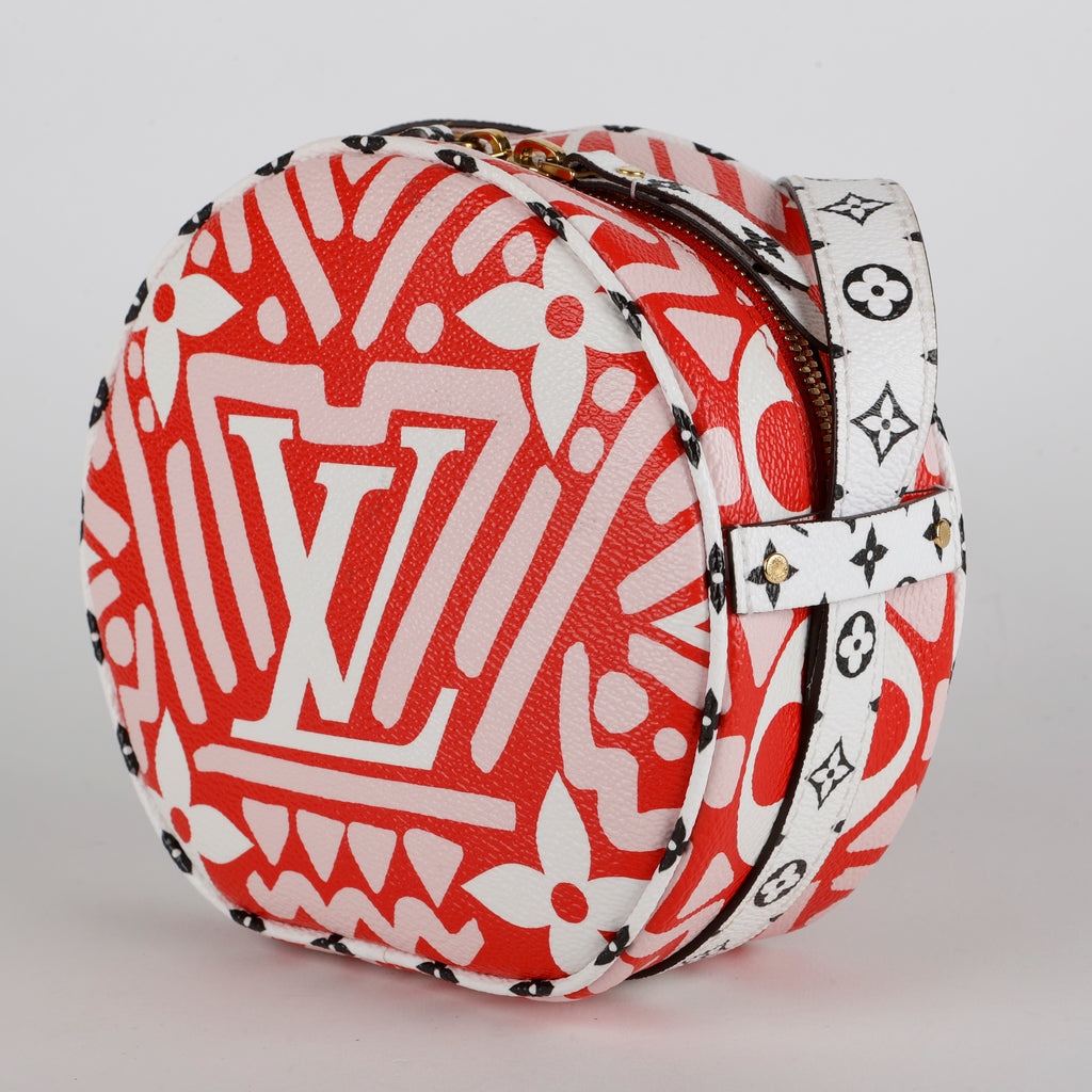 Boite Chapeau Souple PM, Crafty Monogram Red & Pink