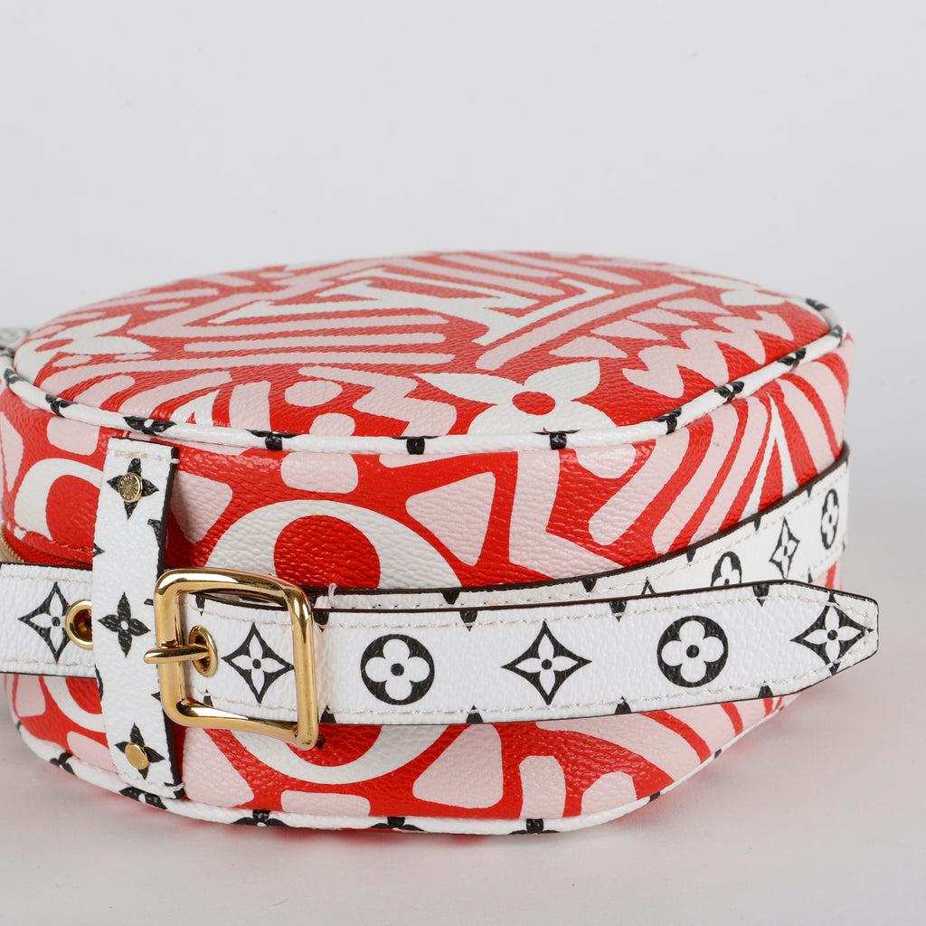 Boite Chapeau Souple PM, Crafty Monogram Red & Pink