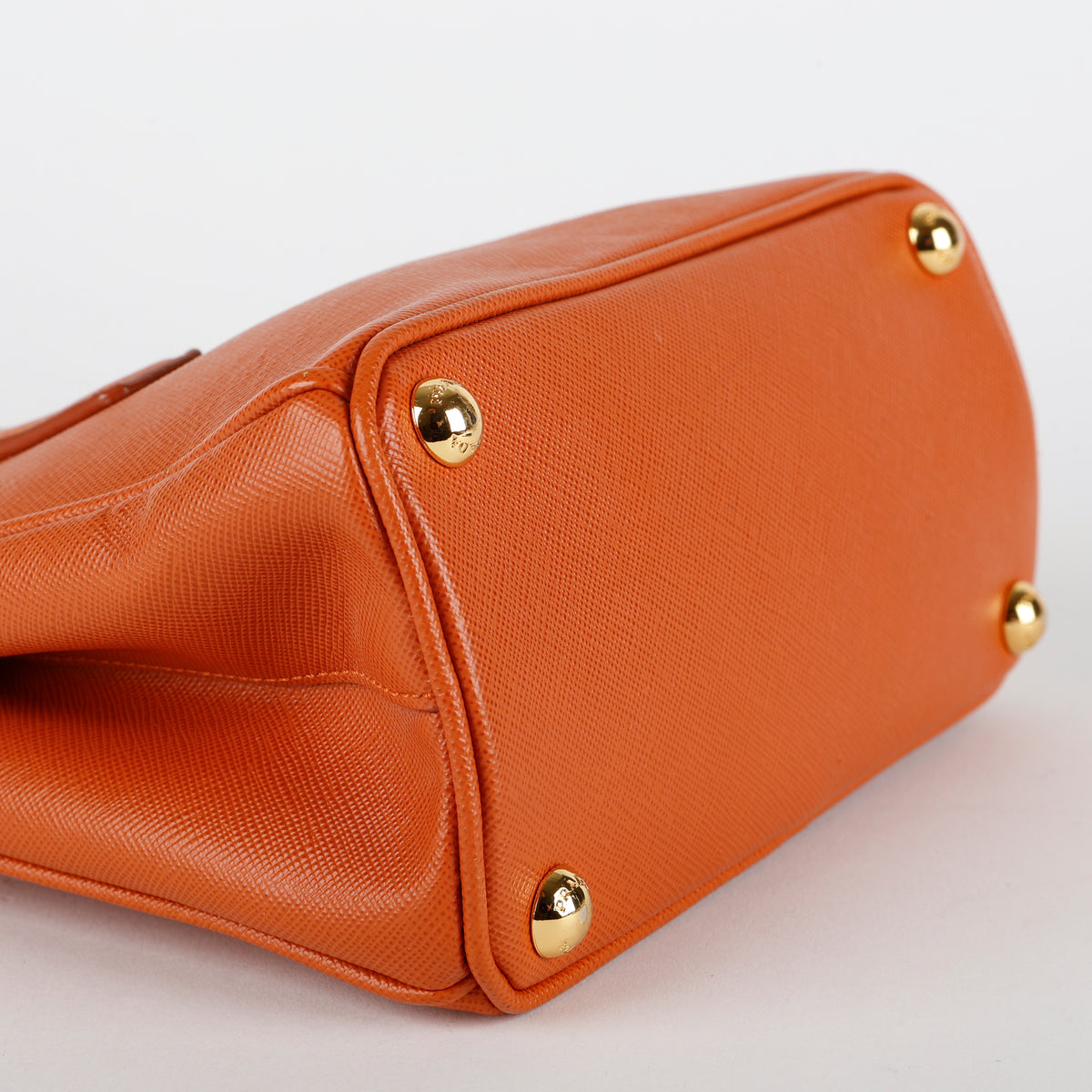 Mini Galleria, Orange Saffiano