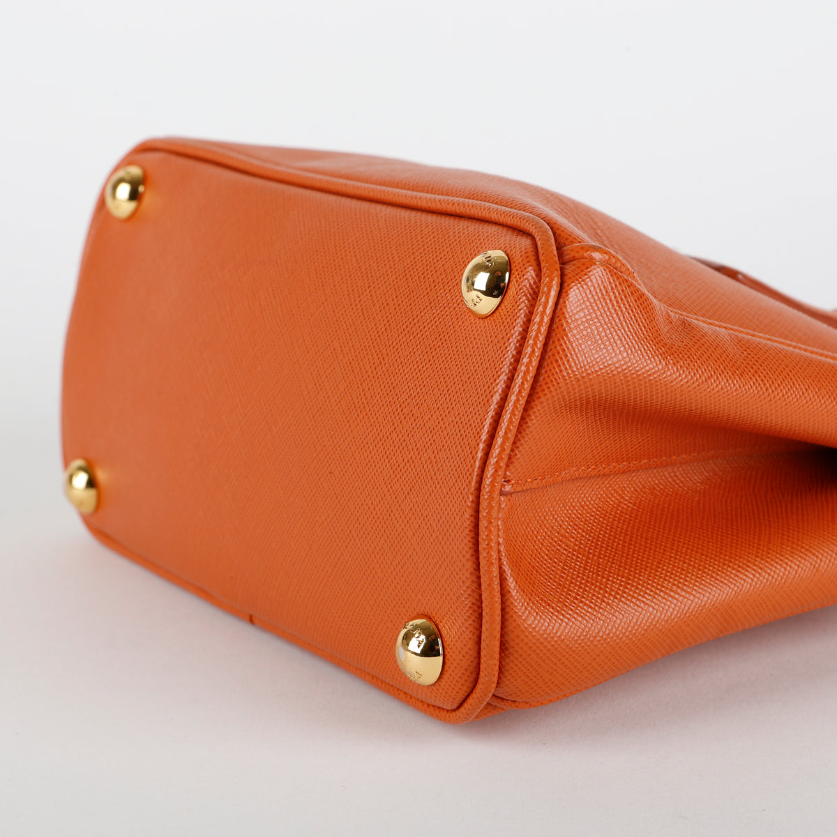 Mini Galleria, Orange Saffiano