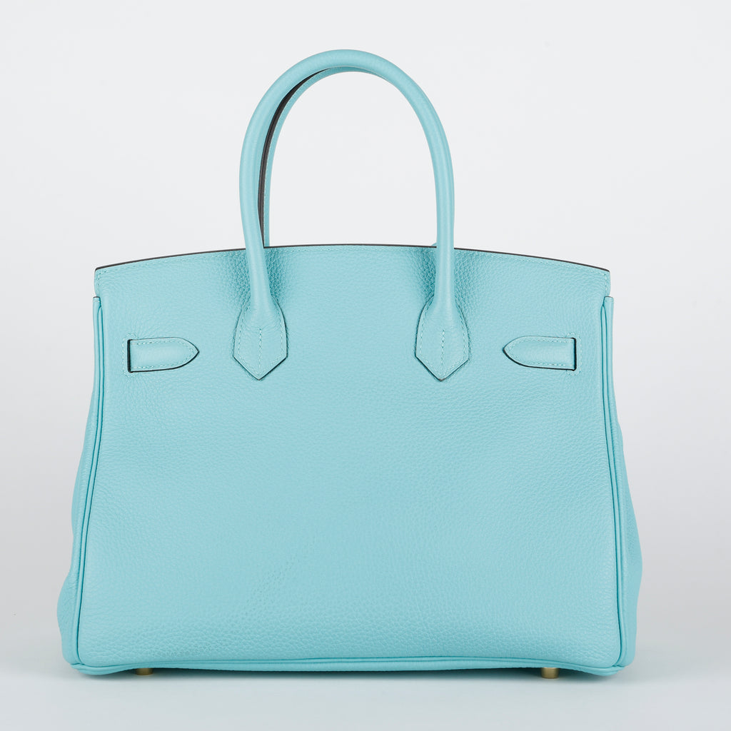 Birkin 30, Blue Atoll Togo Gold Hardware (T Stamp)